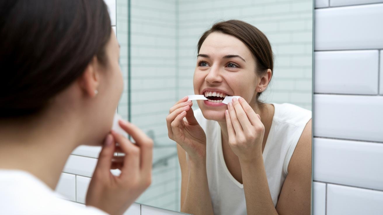 Comment fonctionnent les bandes de blanchiment dentaire .jpg