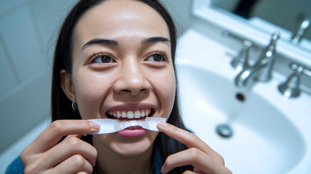 Comment fonctionnent les bandes de blanchiment dentaire .jpg